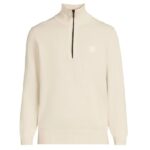 Boss Kanobix Zip Mock Sweater Beige