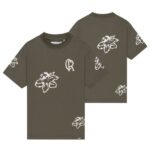 croyez flower t-shirt donker groen