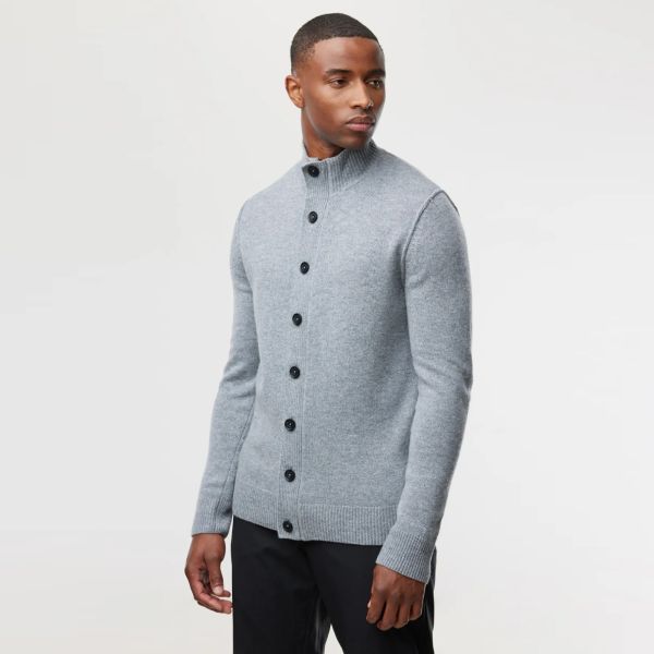 Genti 8 Buttons Cardigan Vest Grijs