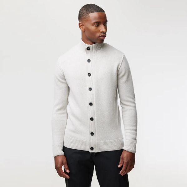 Genti 8 Buttons Cardigan Vest Off White