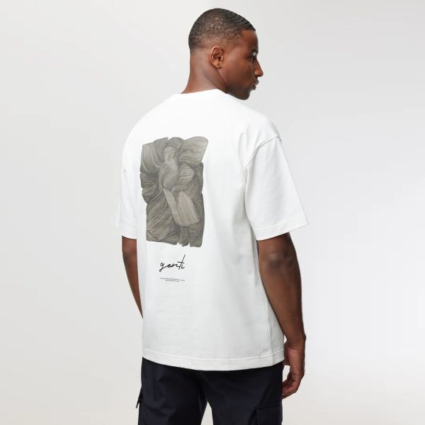 Genti Backprint T-shirt Wit