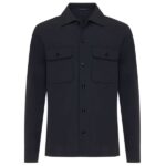 Genti Bucks Monogram Overshirt Navy