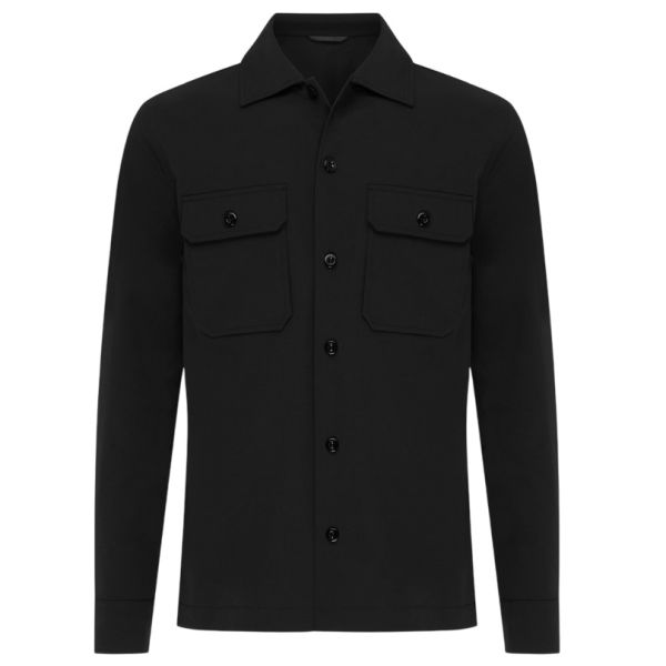 Genti Bucks Monogram Overshirt Zwart