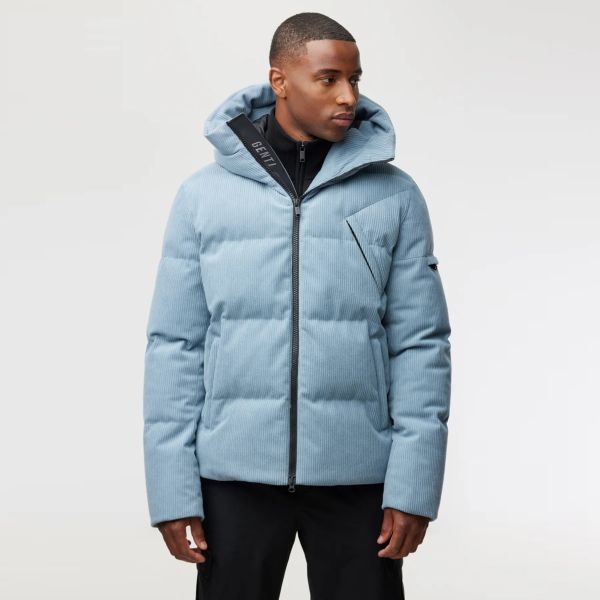 Genti Cross Rib Structured Puffer Blauw