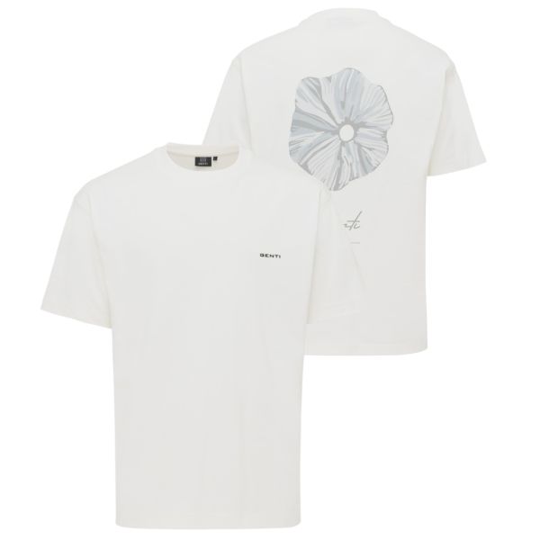 Genti Flower T-shirt Wit