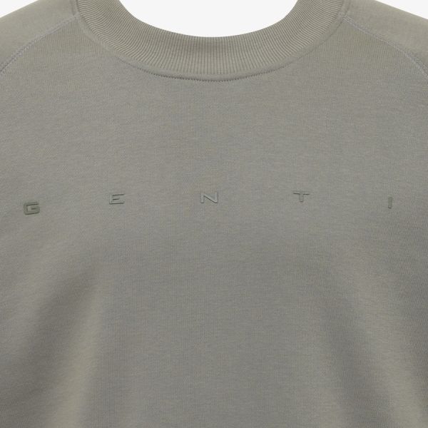 Genti Logo Sweater Donker Groen