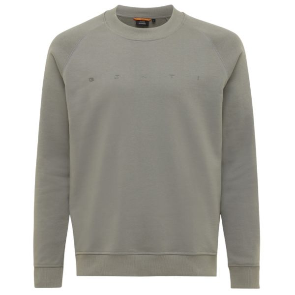 Genti Logo Sweater Donker Groen
