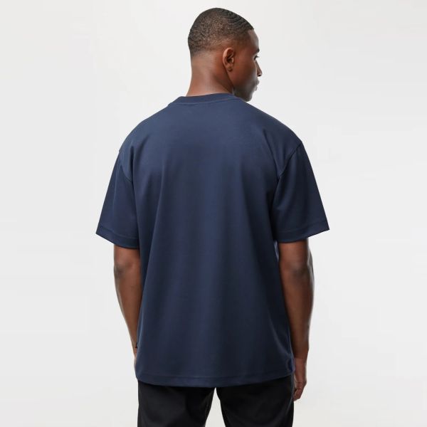 Genti Relaxed Fit T-shirt Donker Blauw