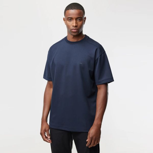 Genti Relaxed Fit T-shirt Donker Blauw