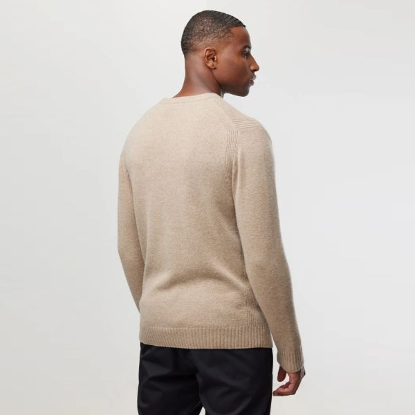 Genti Textured Round Sweater Beige