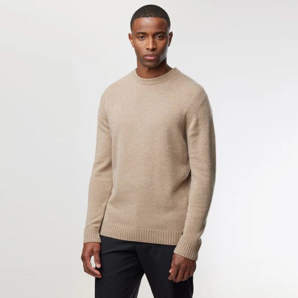 Genti Textured Round Sweater Beige