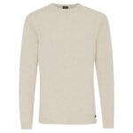 Genti Textured Round Sweater Off White