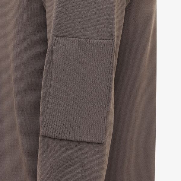 Genti Turtle Zip Sweater Bruin