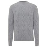 Gentiluomo Cable Knit Turtle Sweater Grijs