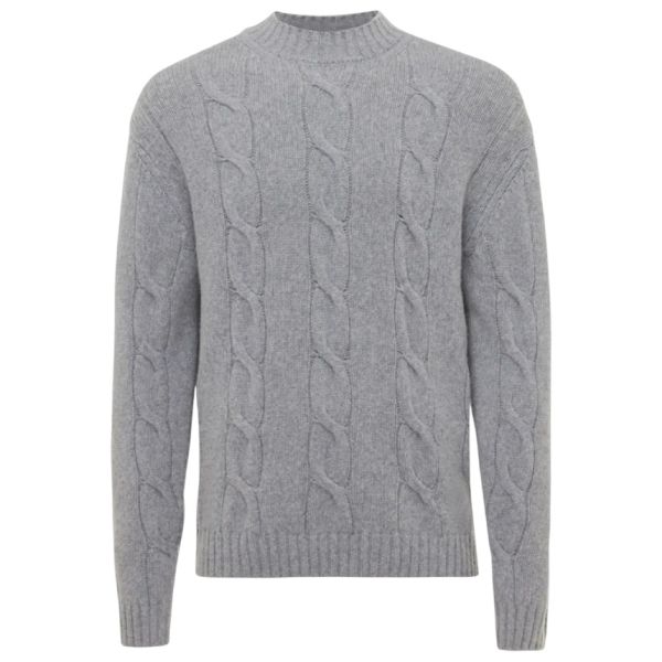 Gentiluomo Cable Knit Turtle Sweater Grijs