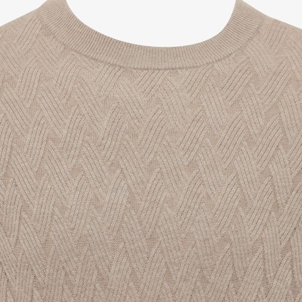 Gentiluomo Wool Knit Sweater Beige