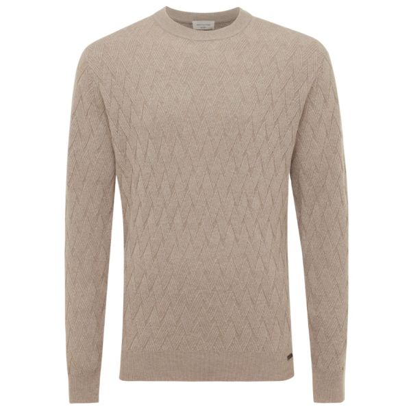 Gentiluomo Wool Knit Sweater Beige