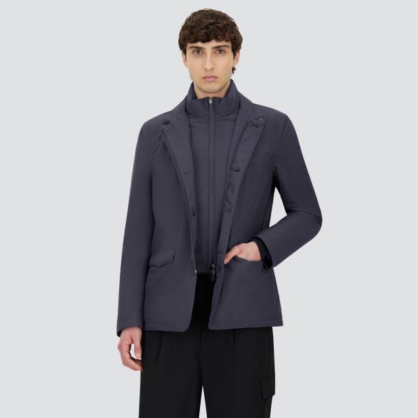 Herno Stand Down Collar Jas Navy