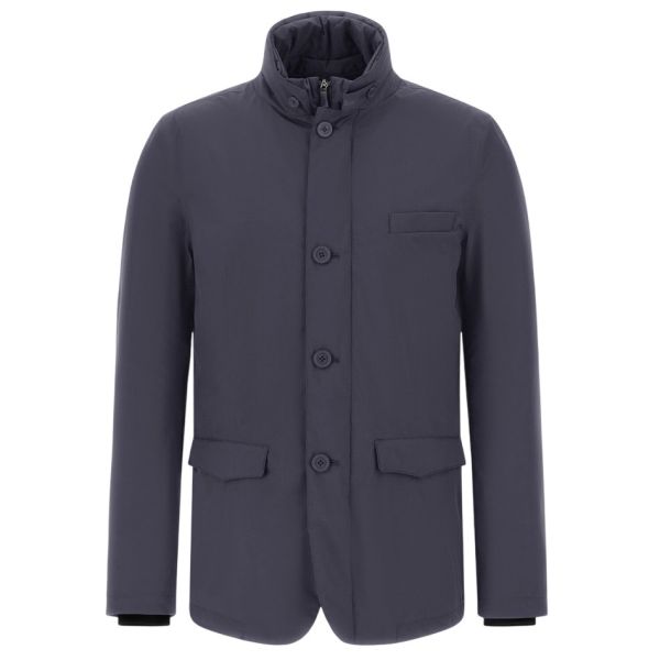 Herno Stand Down Collar Jas Navy