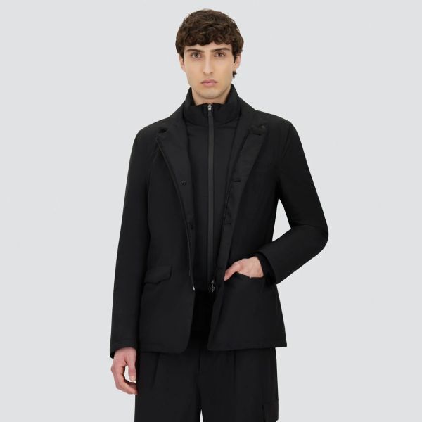 Herno Stand Down Collar Jas Zwart