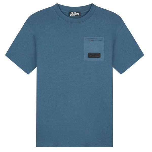 Malelions Nylon Pocket T-shirt Blauw