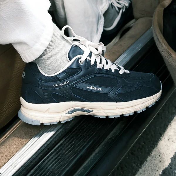 Mercer Amsterdam The Re-Run Perforated Sneaker Navy