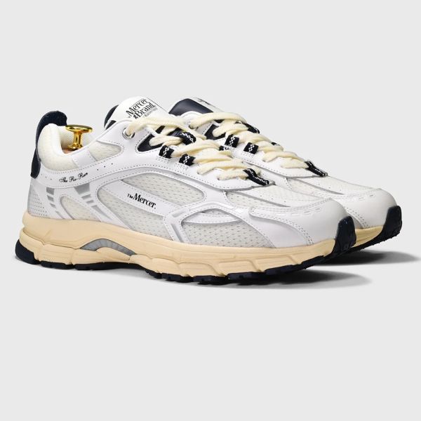 Mercer Amsterdam The Re-Run Vintage Sneaker Wit/Navy