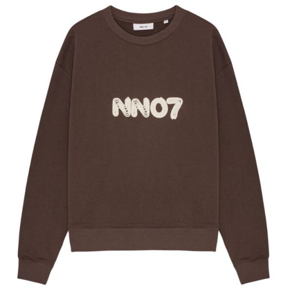 NN.07 David Logo Sweater Bruin