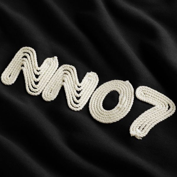 NN.07 David Logo Sweater Zwart