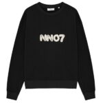 NN.07 David Logo Sweater Zwart