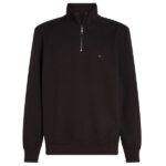 Tommy Hilfiger Essential Fleece Quarter Zip Sweater Zwart