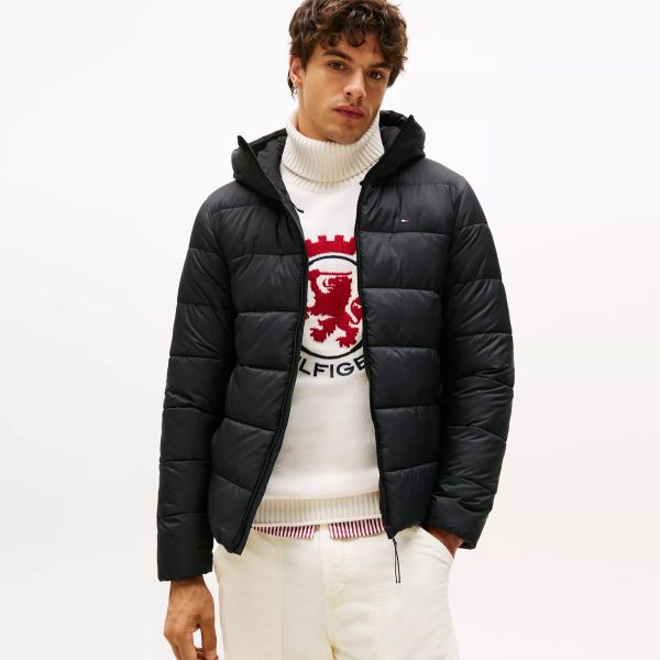 Tommy Hilfiger Mid Weight Puffer Zwart