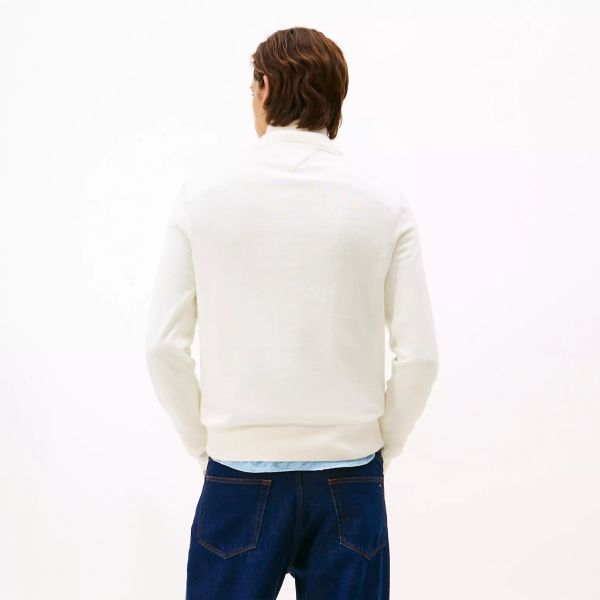 Tommy Hilfiger Zip Mock Sweater Off White