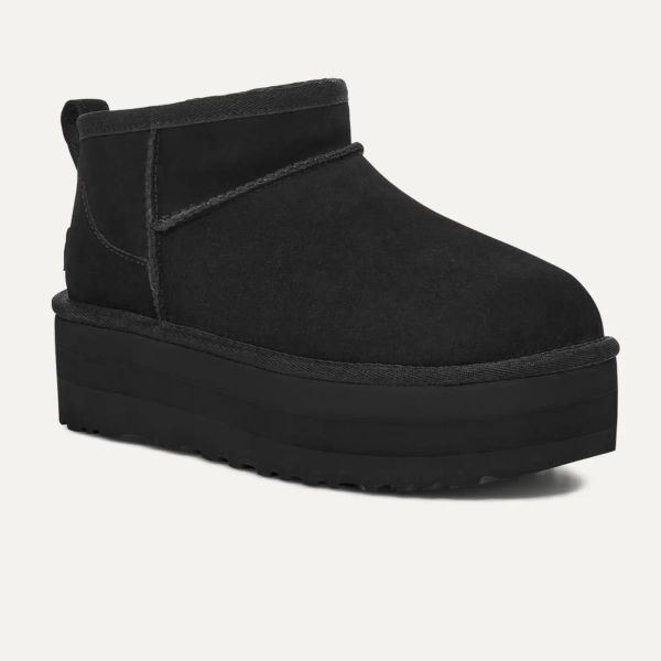 UGG Classic Ultra Mini Platform Laars Zwart