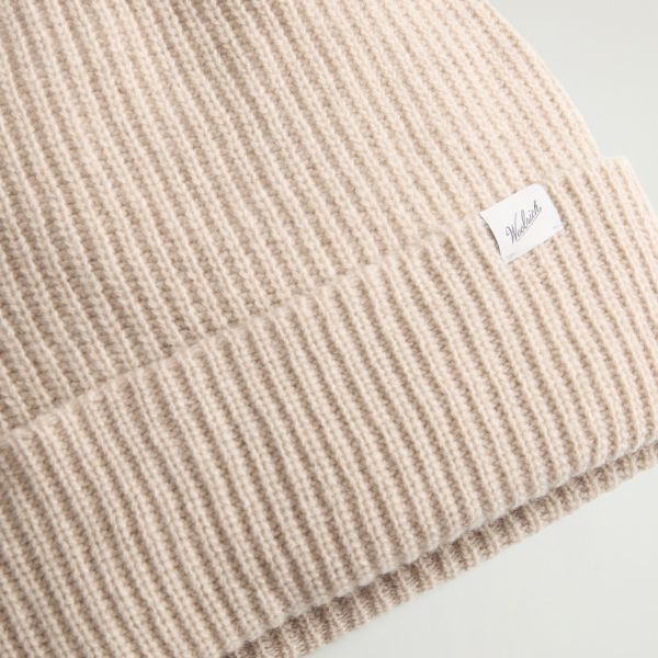 Woolrich Knitted Ribbed Muts Off White