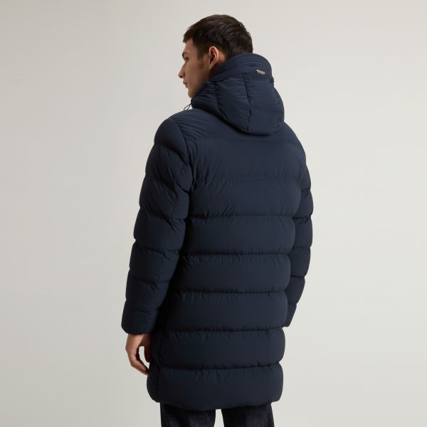Woolrich Matt Stretch Long Puffer Navy
