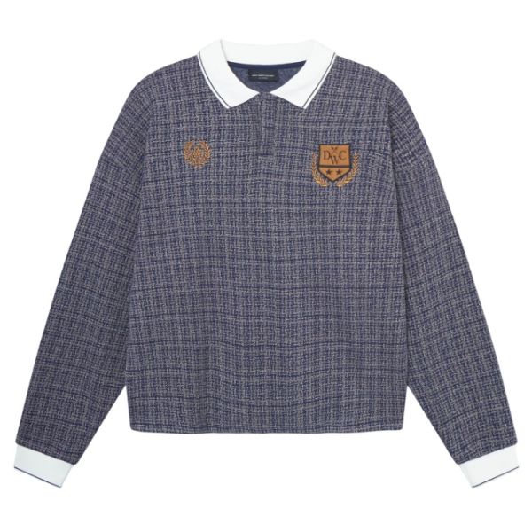 Don't Waste Culture Alethea Longsleeve Polo Navy