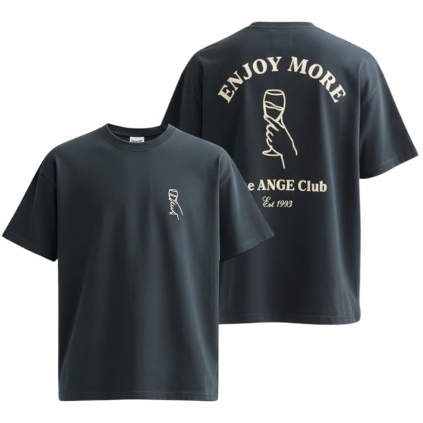ANGE Projects Enjoy More T-shirt Navy