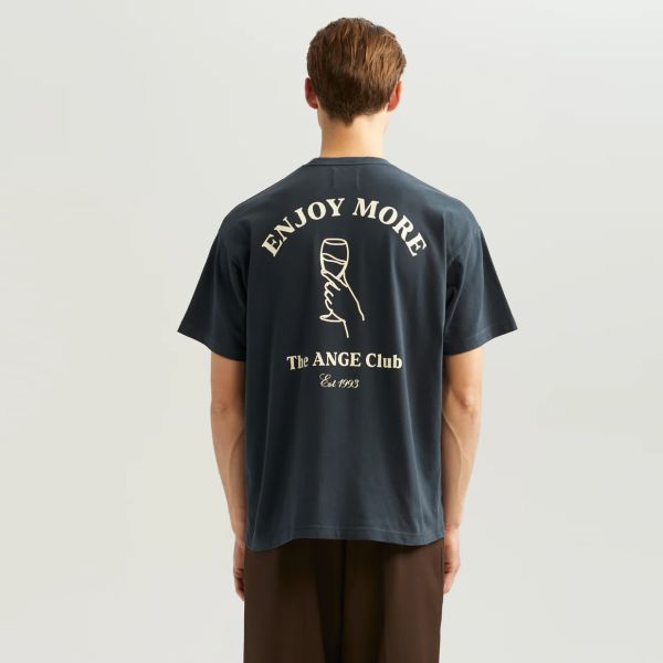 ANGE Projects Enjoy More T-shirt Navy