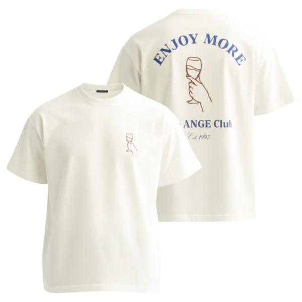 ANGE Projects Enjoy More T-shirt Wit
