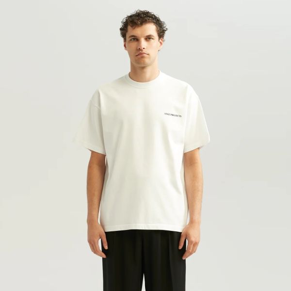 ANGE Projects Glass Of Wine T-shirt Wit