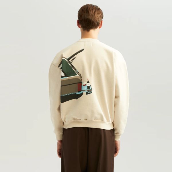 ANGE Projects Wine Drive Sweater Off White