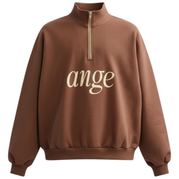 ANGE Projects Zipped Roll Neck Sweater Bruin
