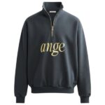 ANGE Projects Zipped Roll Neck Sweater Navy