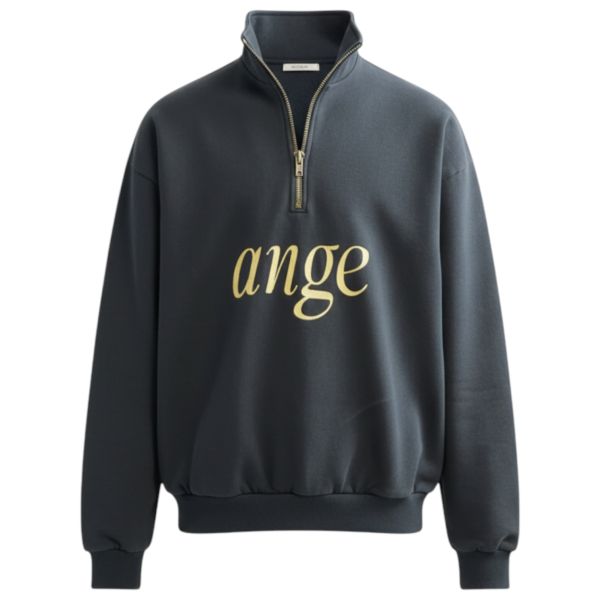 ANGE Projects Zipped Roll Neck Sweater Navy