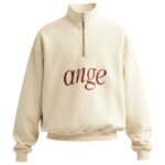 ANGE Projects Zipped Roll Neck Sweater Off White