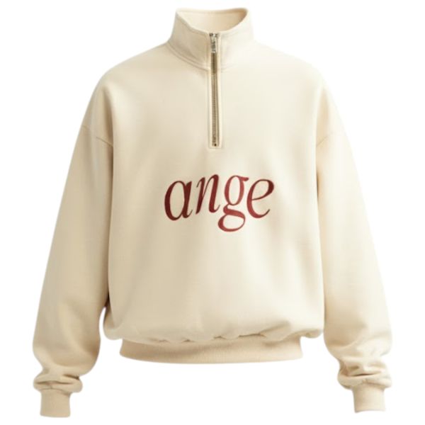 ANGE Projects Zipped Roll Neck Sweater Off White