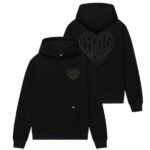 Croyez Stitched Heart Hoodie Black
