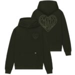 Croyez Stitched Heart Hoodie Donker Groen