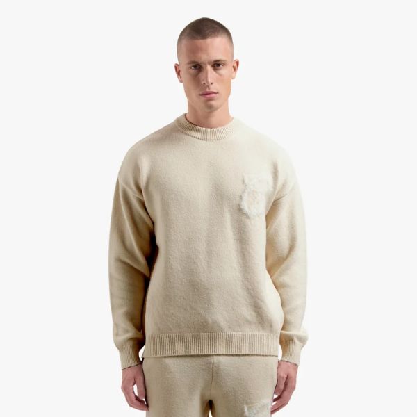 Fluffy Essence Knit Sweater Beige